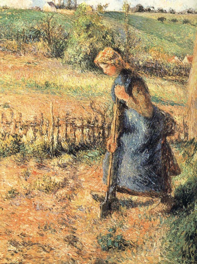 Camille Pissarro The collection of hay farmer